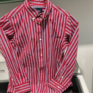 Ralph Lauren Red and Blue Striped Shirt